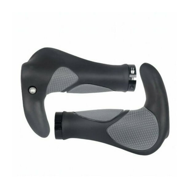 1 Pair Durable Mountain Bike MTB Ergonomic Bicycle Bar End Handlebar Grips Black